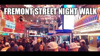 Fremont Street Las Vegas Walking Tour  January 2025 [upl. by Atsyrk]