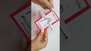 😱5 Minute Pop up DIY Valentines Day LOVE Card ♥️ Cute gift for boyfriend diy shorts valentinesday [upl. by Lebezej]