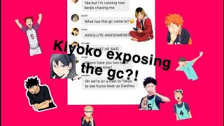 Haikyuu textKiyoko exposes everyone 😀 Ft Rare pairs [upl. by Aielam]