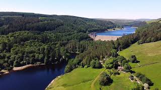 Derwent amp Ladybower Reservoirs Aerial View [upl. by Leirraj]