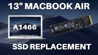 Macbook Air 13quot 20122017 A1466  SSD Hard Drive Replacement [upl. by Shay]