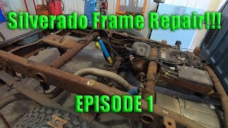 Chevy Silverado Frame Repair Crossmembers Rotted BAD Episode 1 [upl. by Yahiya]