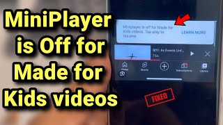 MiniPlayer is off on your uploaded YouTube video  Fix [upl. by Sams]