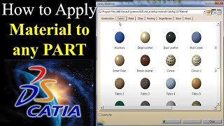 CATIA V5 How to Apply Material to Any Part [upl. by Nilknarf6]