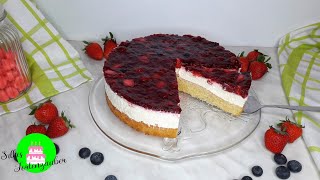 Rote Grütze Torte ohne Gelatine [upl. by Airetak567]