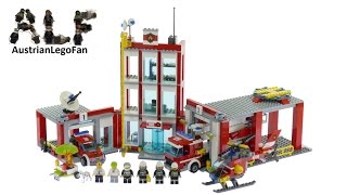 Lego City 60110 Fire Station  Lego Speed Build Review [upl. by Osrit]