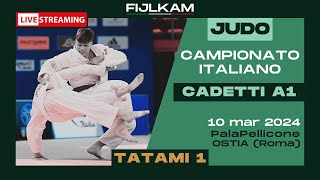 JUDO  Campionato Italiano Cadetti A1 2024  Tatami1 [upl. by Ilaw]