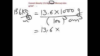 Why is 1gcm3  1000 kgm3 Density Conversion PHYSICS ROX  MS HOO EXPLAINS [upl. by Bridie]