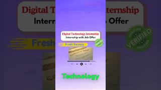 Digital Technology Internship 2024  Apply Now for Golden Career Opportunity shorts techcareer [upl. by Skelly304]