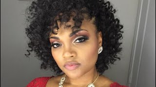 Easy Braidless Crochet Method No Cornrows  Freetress Ringlet Wand Curl Vandy Vanity [upl. by Meraree]