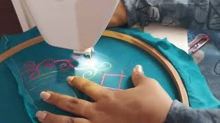 Usha janome allure dlx embroidery demo 2 [upl. by Jez887]