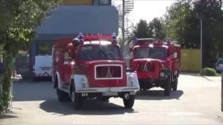 Magirus Deutz Historische Feuerwehrfahrzeuge beim Bahnhofsfest in Stockheim Oberhessen [upl. by Adriena871]