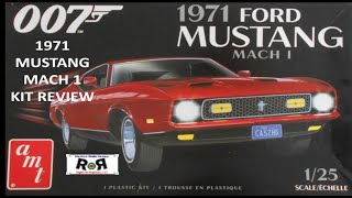 1971 Ford Mustang Mach 1 I 125 Scale AMT 1187 Model Kit Build amp Review [upl. by Lladnew]