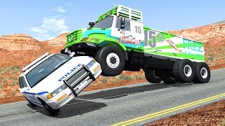 Crazy Police Chases 62  BeamNG Drive Crashes [upl. by Suired438]