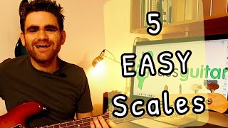 The 5 Easy Scales For Beginner Bass Guitar Players [upl. by Jsandye736]