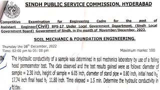 Hydraulic ConductivityFalling Head Permeameter Laboratory TestFull Problem SolutionSoil Mechanics [upl. by Nnyleve560]