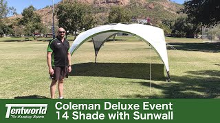 Coleman Event 14 Deluxe Shelter  How To Setup amp Features Shown  Review [upl. by Angele]