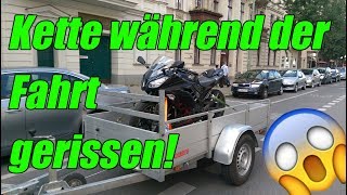 KETTE WÄHREND DER FAHRT GERISSEN 😱 MotoVlog 40  FreddysRidingPalace [upl. by Casmey]