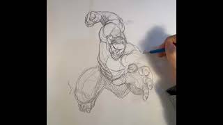 Frank Cho Drawing Demo  The Hulk [upl. by Thagard]