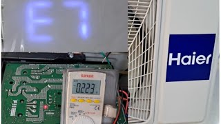 E7 Error Of Haier Inverter AC [upl. by Imena]