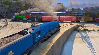 Extended Train Route combined with 2 Trains 2 Tracks  Grand Theft Auto V [upl. by Inilam]