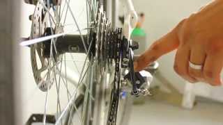 How to adjust your bicycles rear derailleur and gears  cable tension indexing and alignment [upl. by Patrizius]