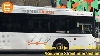 Buses at Queensberry StreetBouverie Street intersection [upl. by Brewster260]