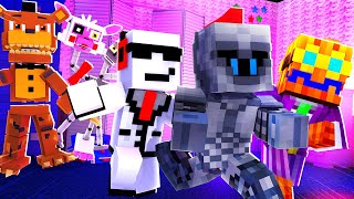 Escaping Animatronics in Minecraft FNAF 2 With Darzeth and DigitizedPixels [upl. by Nwahsem]