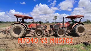 Tractor Kubota M7040 Vs MU5702 Cambodia [upl. by Garold]