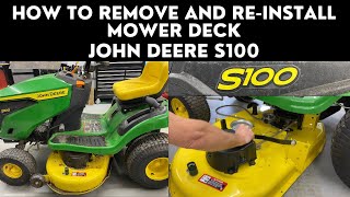 How to change the belt pulleys and spindle on your 42quot John Deere 100 series riding tractor [upl. by Lucina799]