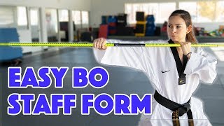 Bo Staff Beginner Combination Form  Learn Martial Arts [upl. by Nosa]