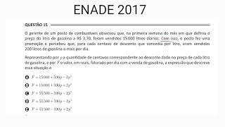 ENADE 2017 Questão 15 [upl. by Cochrane]