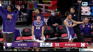 Kansas State vs Nebraska Mens Basketball Highlights [upl. by Olcott]