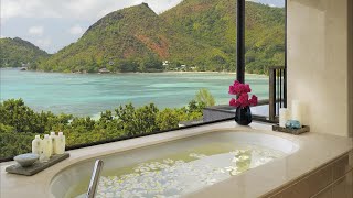 Raffles Seychelles  full tour of a five star beach resort [upl. by Ahseek970]