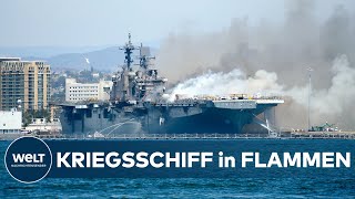 SAN DIEGO Verzweifelter Kampf um brennendes USKriegsschiff [upl. by Yenoh379]