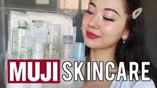 MUJI SKINCARE REVIEW  Cleansers Toners Oils Creams and MORE [upl. by Ahtaga]