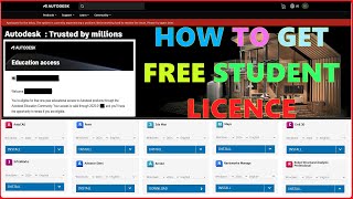 Autodesk student account creation  Free Licence [upl. by Flss]