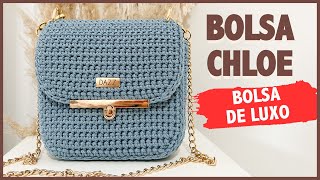 Bolsa de Crochê Luxo  Bolsa de Crochê Feita com Fio Náutico  Desafio Bolsa Chloe por Dazz Crochê [upl. by Amyas886]