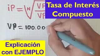 Como calcular la TASA de interés INTERÉS COMPUESTO [upl. by Goodill]