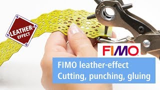 FIMO leathereffect – Cutting punching perforating gluing plotting the modelling clay [upl. by Anirdua]