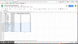 Grouping in Google Sheets [upl. by Ellednahs]