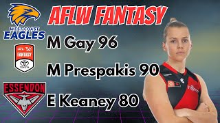 West Coast Eagles vs Essendon Bombers AFLW Fantasy Game Review 2024 [upl. by Levitan]