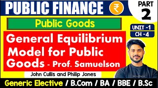 General Equilibrium model for Public Goods by Samuelson  Public Finance GE  Bcom BA Sem 4 amp 6 [upl. by Philipines]