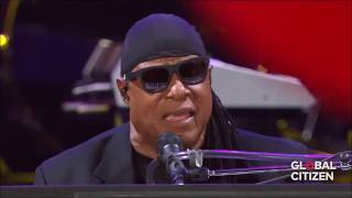 Stevie Wonder quotIsnt She Lovelyquot Global Citizen 2017 New York [upl. by Owades]