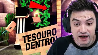 DESCOBRI UM TESOURO NUMA RUÍNA RARÍSSIMA MINECRAFT 204 [upl. by Goldenberg101]