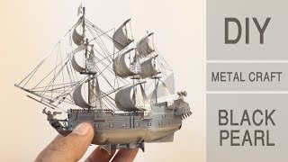 3D Metal Model Kit BLACK PEARL Nano Puzzle [upl. by Nido123]