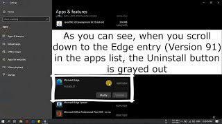 How to uninstall the Edge browser in Windows 10 using PowerShell [upl. by Ilellan]