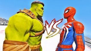 HOMEM ARANHA vs HULK GLADIADOR  GTA V Mods EPIC BATTLE  IR GAMES [upl. by Vasiliu162]