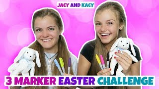 3 Marker Easter Challenge  Jacy and Kacy [upl. by Shrier]