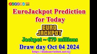 How to get Eurojackpot numbers predictions for Friday 04102024 Jackpot  €79 millions [upl. by Eerehc825]